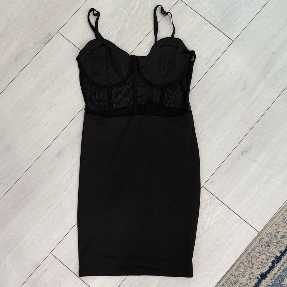 SHEIN Black Lace Detail Chemise
